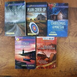 Love Inspired Suspense Romance Lot Of 5 Paperback Books Mystery 3 Larger Print